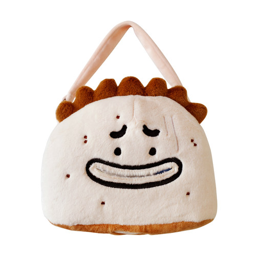 雨过山原创藕豆k毛绒纸巾收纳袋可爱搞怪车载纸抽袋挂式纸巾挂袋 - 图3