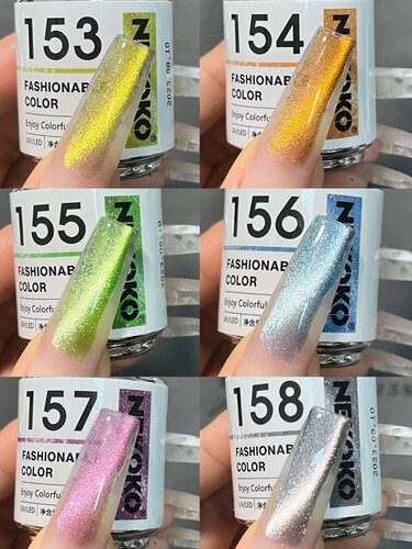 Nekoko小银瓶热门色号合集 Ins瓶装美甲甲油胶透色纯色猫眼砂糖胶 - 图3
