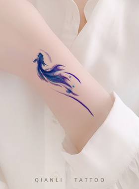 仟鲤彩色纹身贴锦鲤纹身贴