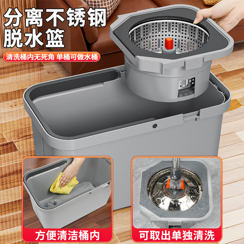 旋转拖把桶家用拖布自动脱水甩干式地拖墩布2025新款免手洗一拖净