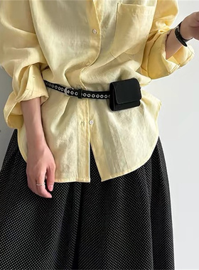 小皮带腰包女迷你小包细腰带配饰