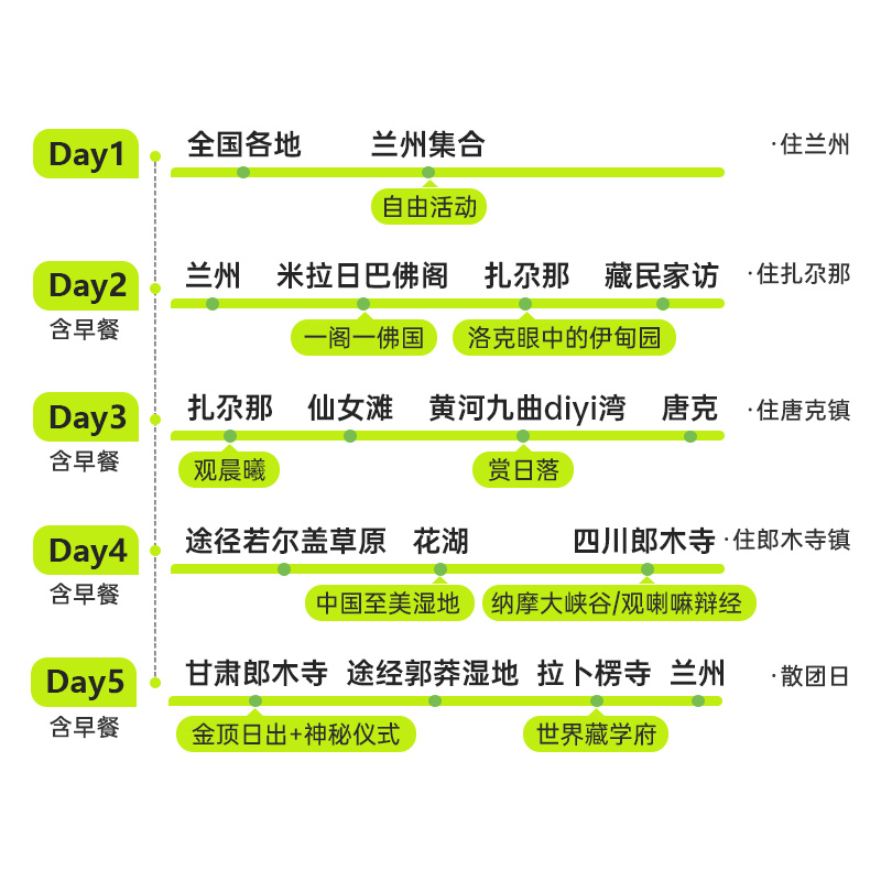 【双人-1200】甘南甘肃兰州5日4晚旅游跟团游拉卜楞寺扎尕那花湖 - 图3