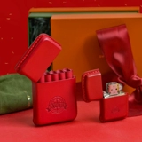 Одна кожа одна кожаная классическая ретро -аромат ласточка коробка 10 сигарета мужская портативная высокая высокая высокая овощная кожа