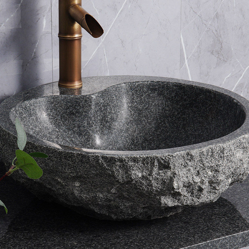 新疆西藏包邮厂家直销天然石头洗手盆户外简约立柱盆阳台庭院一体,淘宝优惠券,粉丝福利购,淘宝优惠卷