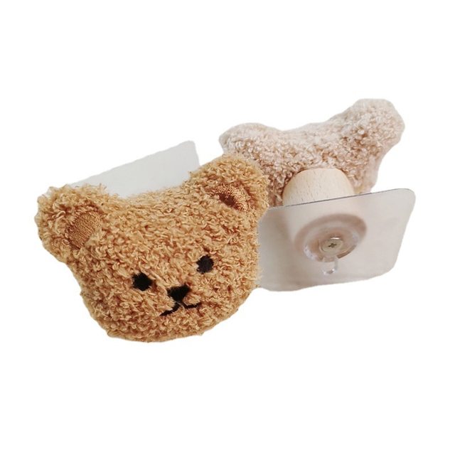 INS Bear Wooden Hook without Punching Adhesive Hook
