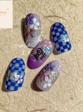 云纹祥云烫金纹理烟花美甲贴纸