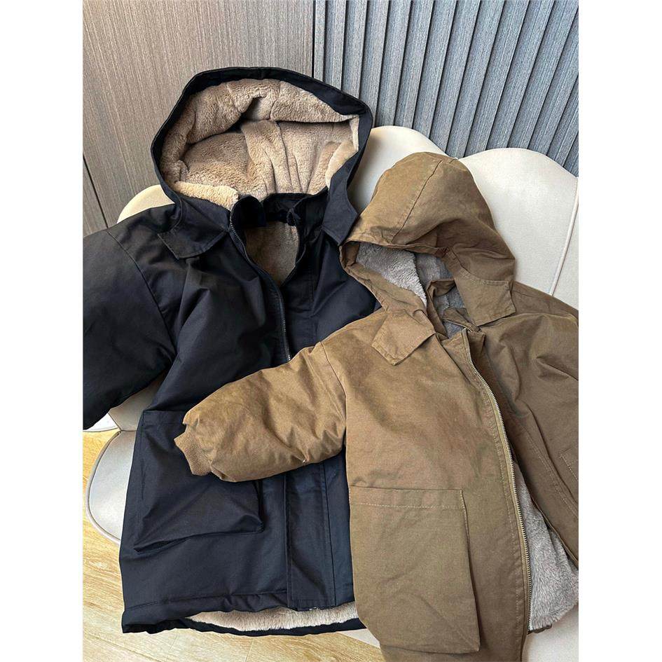 工装棉服女2025新款羊羔毛冬季大尺码加绒宽松ins港风加厚棉衣外,淘宝优惠券,粉丝福利购,淘宝优惠卷