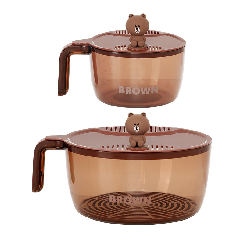 布朗熊厨房洗米筛淘米盆沥水篮子家用多功能果篮淘菜洗水果保鲜盒,淘宝优惠券,粉丝福利购,淘宝优惠卷