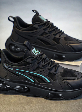 Men's mesh soft soled black warrior sports shoes男运动鞋