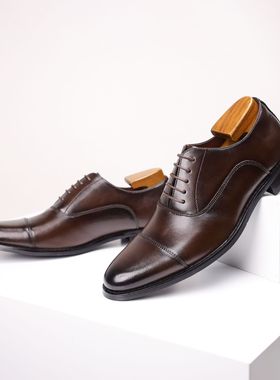 Men's three joint business cowhide shoes男士三接头商务牛皮鞋