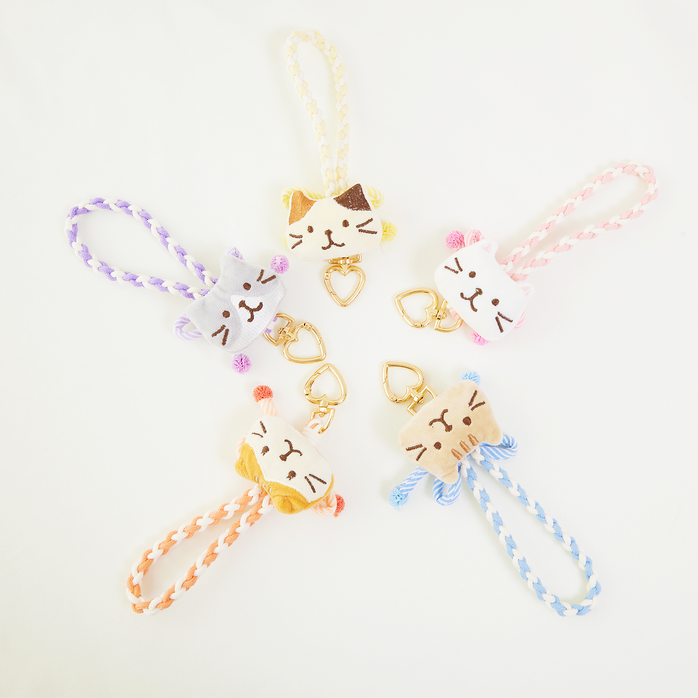 富酷猫日本手机链斜挎挂绳可爱卡通Hapins挂饰钥匙扣长短款包挂件 - 图3