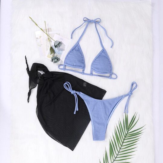 2021 new hot spring bikini hollow split swimsuit