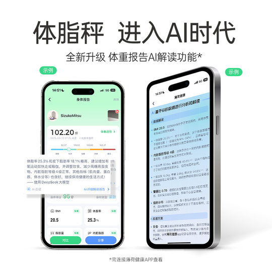 Mint Health Intelligent Body Fat Scale Home Weight Scale