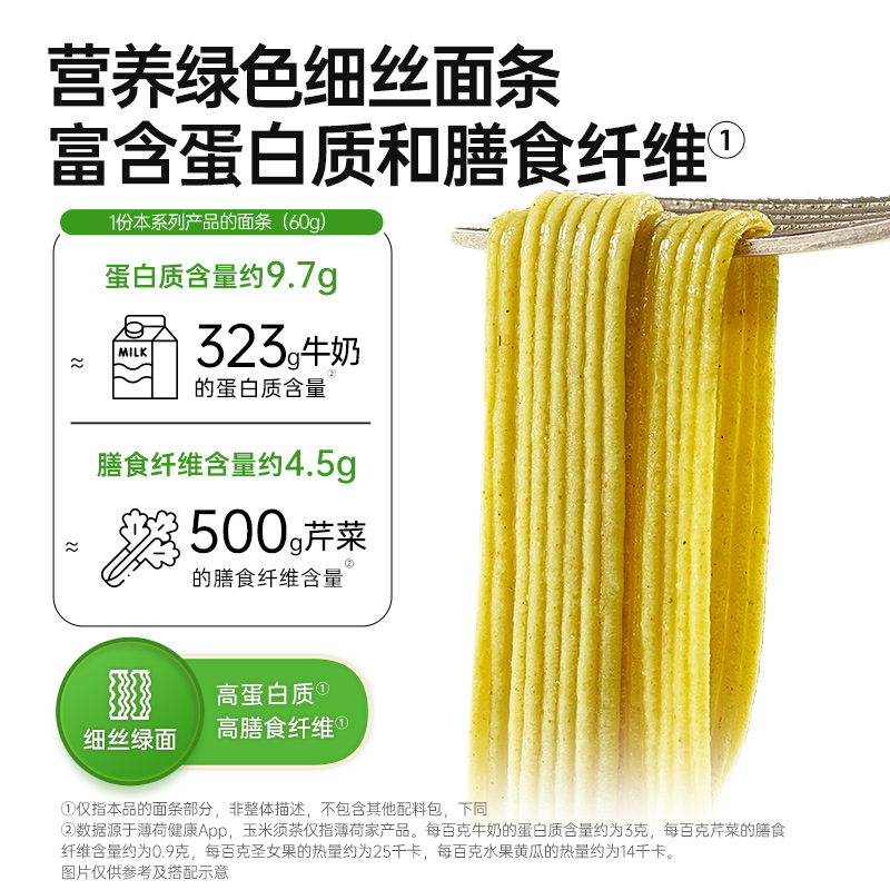 【任选专区】薄荷健康家含荞麦燕麦面拌面主食代餐轻食免煮速食 - 图0