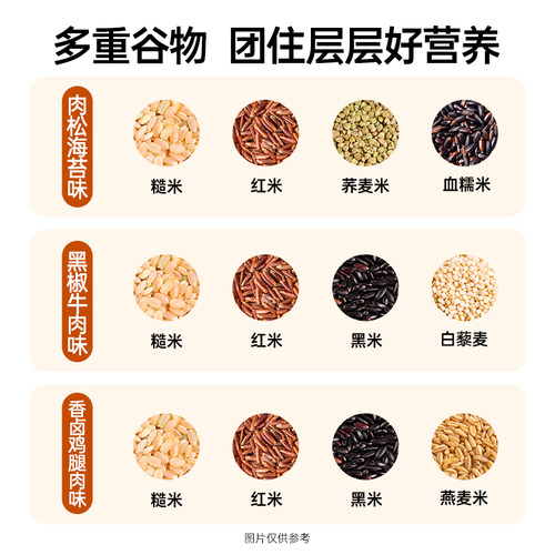 薄荷生活杂粮糯米饭团粗粮代餐主食米饭轻卡似肉粽子早餐速食食品 - 图1