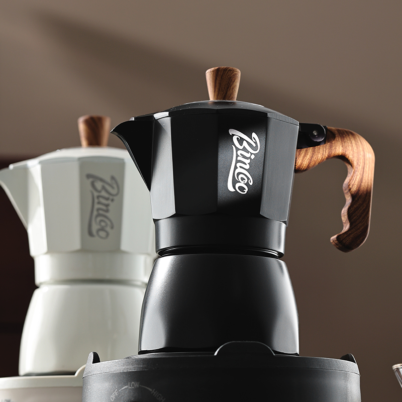 Bincoo第三代双阀摩卡壶煮咖啡器具家用便携意式萃取手冲咖啡套装 - 图1