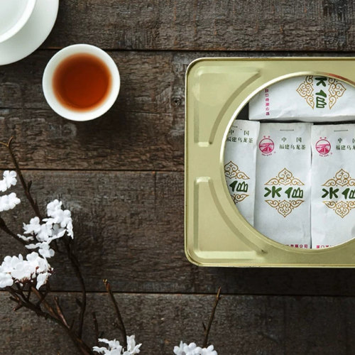 中茶海堤茶叶AT117水仙手工绵纸袋装小泡装武夷岩茶乌龙茶500g - 图0