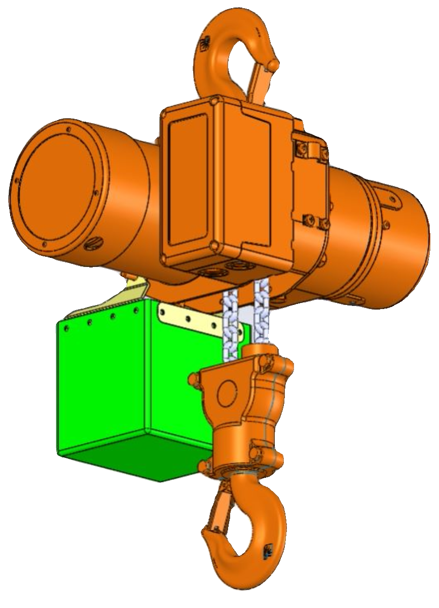 2T电动葫芦3D模型图纸 Solidworks设计 附STEP - 图2