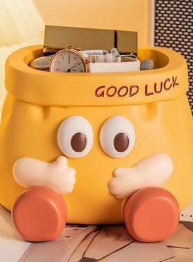 春日办公装饰趣味笔筒摆件办公室桌面收纳好物装饰生日礼物装饰品