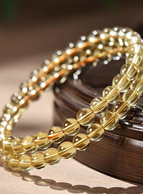 珍藏级黄水晶多圈手链