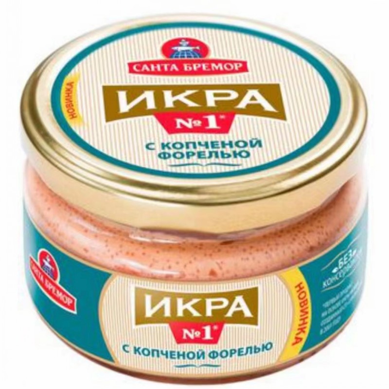 俄罗斯鱼籽酱三文鱼沙拉鱼籽酱罐头180克