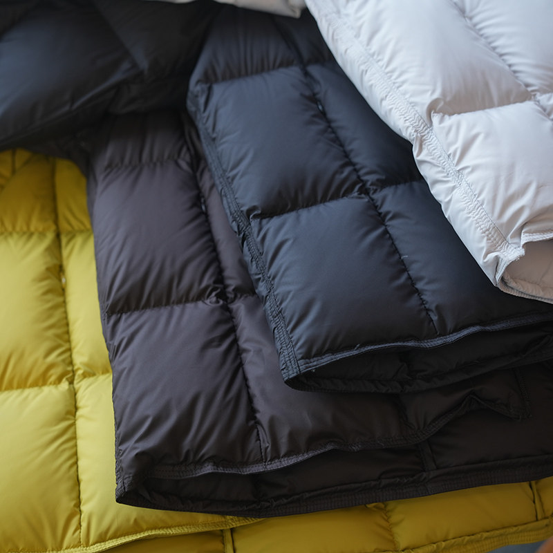 可拆卸针织连帽！90白鸭绒方格宽松假两件羽绒服女短款外套冬A90F,淘宝优惠券,粉丝福利购,淘宝优惠卷