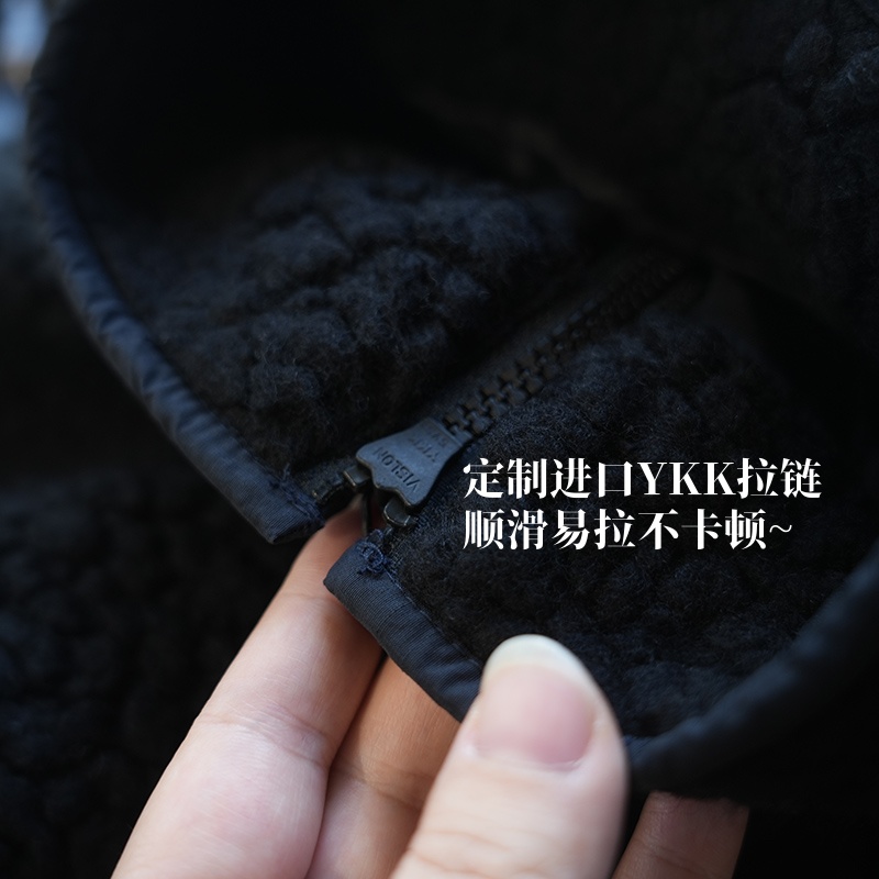 酷飒保暖双在线！宽松显瘦休闲立领羊羔毛短款外套女上衣秋冬A64Q - 图2