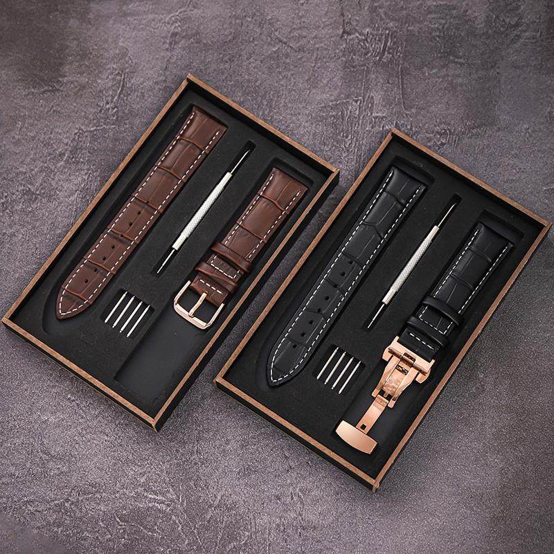 真皮手表带蝴蝶扣头层牛皮男女表链配件代用平直接口手表配件耐磨,淘宝优惠券,粉丝福利购,淘宝优惠卷