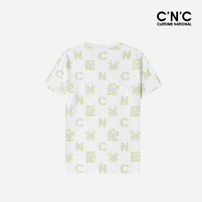 CNC男装花版撞色满印图案春夏新品轻奢休闲阔版T恤男款