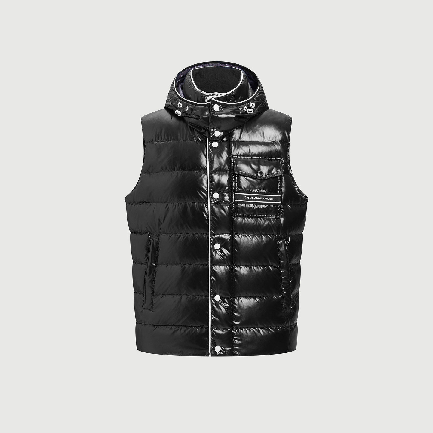 CNC男装25冬季新款连帽厚款保暖男士羽绒马甲黑色轻奢羽绒背心,淘宝优惠券,粉丝福利购,淘宝优惠卷