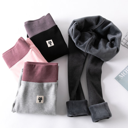 Thin cotton style with large size plus velvet warm leggings