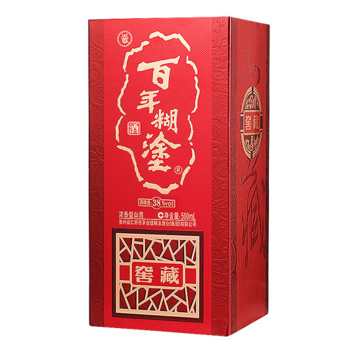 【五粮精酿】百年糊涂52/38度窖藏礼盒浓香型高粱白酒送礼500ml*6 - 图3