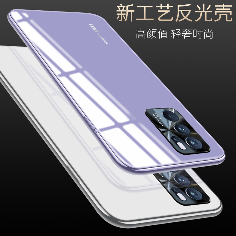 opporeno6手机壳reno6pro全包防摔reno6保护套pro十+女款por2021新款男oppo简约玻璃opop高端外壳0reno曲屏5g - 图2