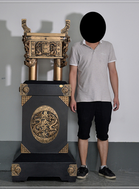 鼎盛千秋纯铜大型办公室落地摆件