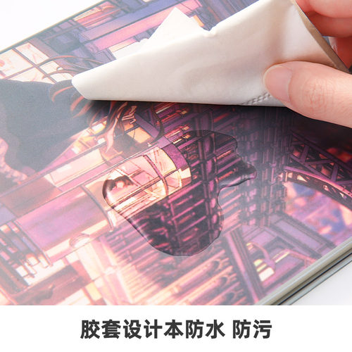 日本kokuyo国誉插画师系列胶套笔记本本子简约可爱少女抄记事本清新动画卡通设计笔记本学生用软皮PVC学生用 - 图1