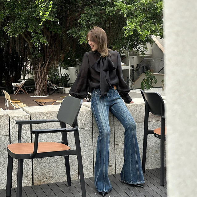 LEDIMWANG strappy bow shirt