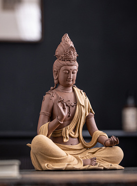 中式禅意观世音菩萨佛像摆