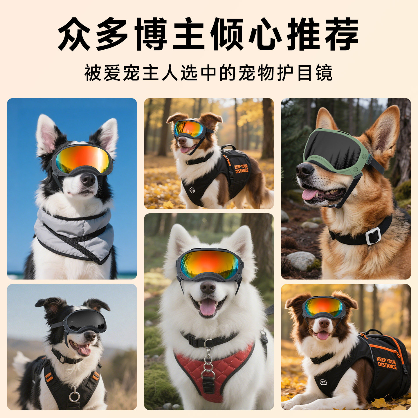 狗狗墨镜牧羊犬萨摩耶中大型犬骑行防风防紫外线宠物眼镜狗护目镜,淘宝优惠券,粉丝福利购,淘宝优惠卷