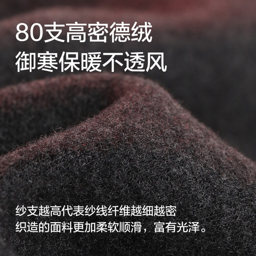 猫人保暖内衣冬季男款加绒加厚德绒发热羊毛蚕丝秋衣秋裤女士套装 - 图0