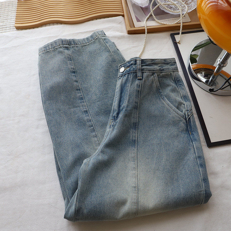 2026早春新款韩版时尚高腰显瘦休闲百搭弯刀裤女牛仔裤,淘宝优惠券,粉丝福利购,淘宝优惠卷
