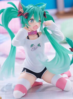 初音猫耳短袖睡衣初音手办二次元景品模型动漫美少女桌摆件礼物