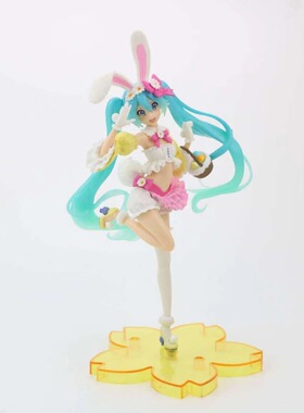 初音兔女郎手办动漫二次元初妹兔耳朵桌面模型机箱摆件造型公仔