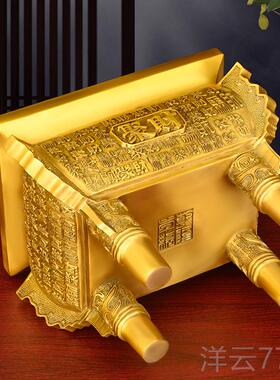 高档全铜香炉四铜鼎摆件鼎盛千秋聚鼎财鼎家居客厅公铜司办公室装