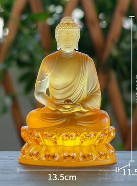 高档古法琉汉传佛三宝佛佛像释迦牟尼药师弥佛阿陀佛像如来佛璃祖