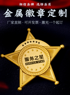 徽章定制定做幼儿园儿童阅读之星小勋章奖励学生胸章胸针销冠胸针