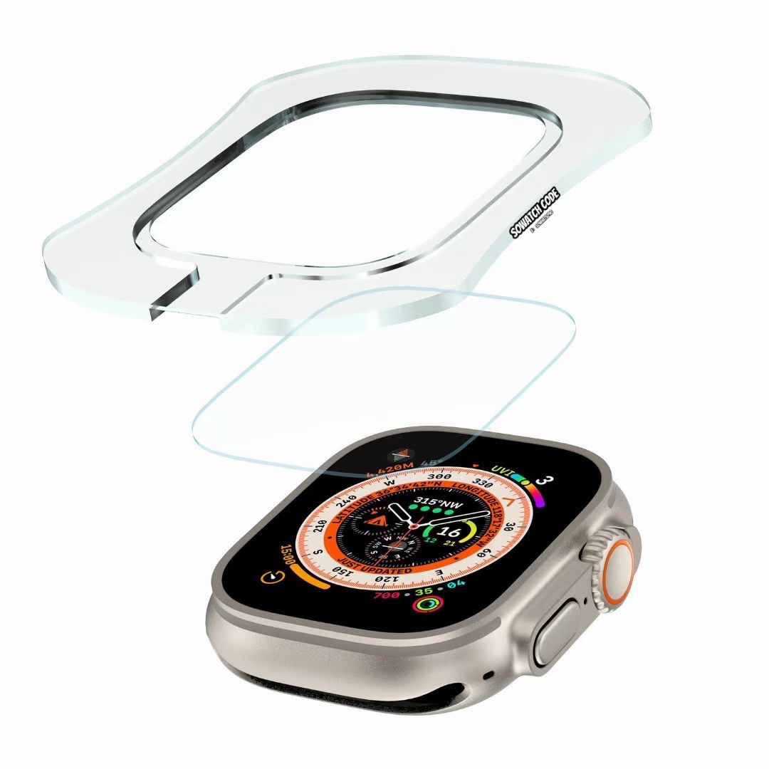 sowatchcode适用新款applewatchUltra49mm高清钢化膜保护壳无黑边 - 图1