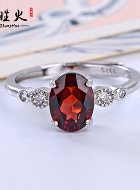 新款天然鸽血红宝石色活口戒指