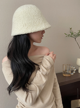 羊毛渔夫帽女韩系秋冬
