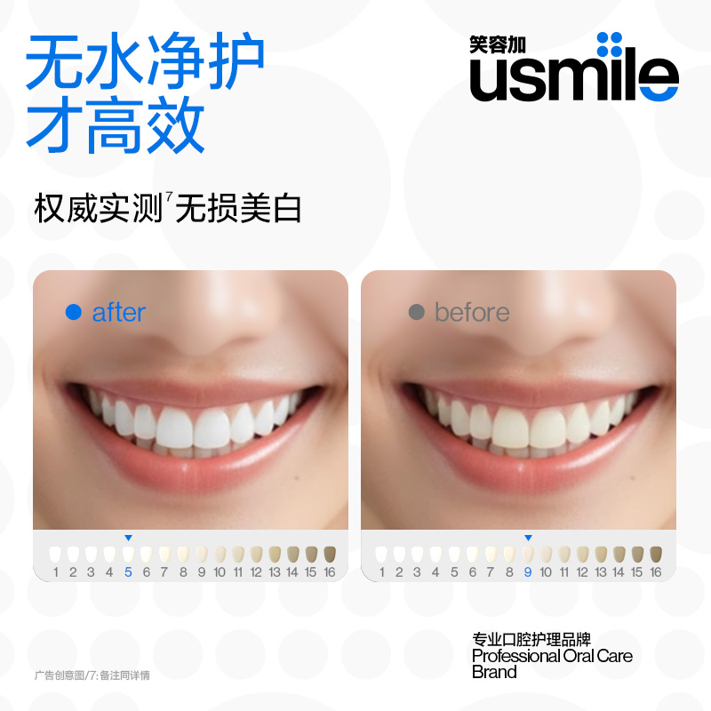 笑容加usmile美白牙膏抑菌抗敏清新口气牙齿亮白清洁口腔组合装