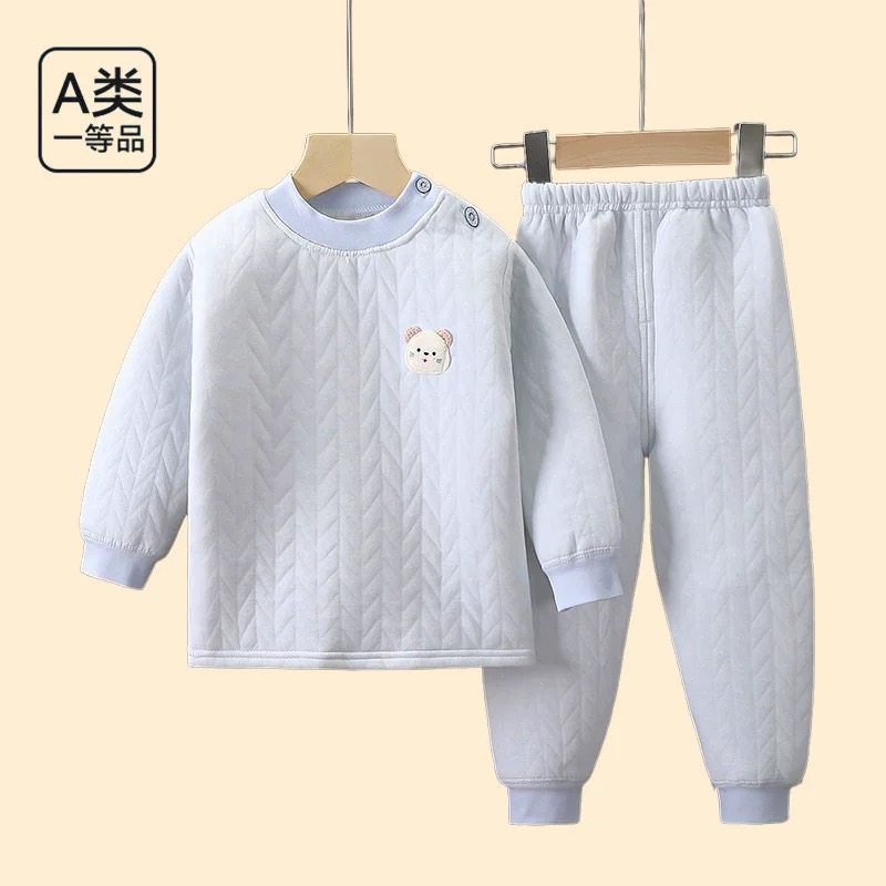 宝宝夹棉分体套装儿童三层保暖内衣纯棉男女童秋衣秋裤加厚睡衣冬,淘宝优惠券,粉丝福利购,淘宝优惠卷